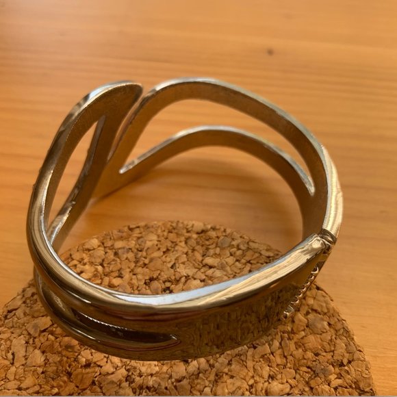 Rhinestone & Faux Silver Bracelet - Picture 6 of 12